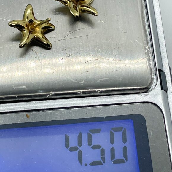Tiffany & Co. 18K Gold Elsa Peretti 12mm Starfish Earrings (One Back Missing) - Picture 15 of 15
